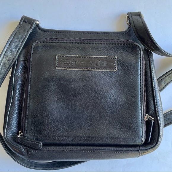 FOSSIL Purse Classic Black Vintage Pebbled Leather Crossbody Shoulder Bag 75082 - Picture 14 of 15